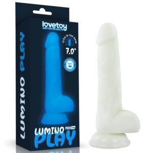 Светящийся в темноте фаллоимитатор на присоске Lumino Play 18 см