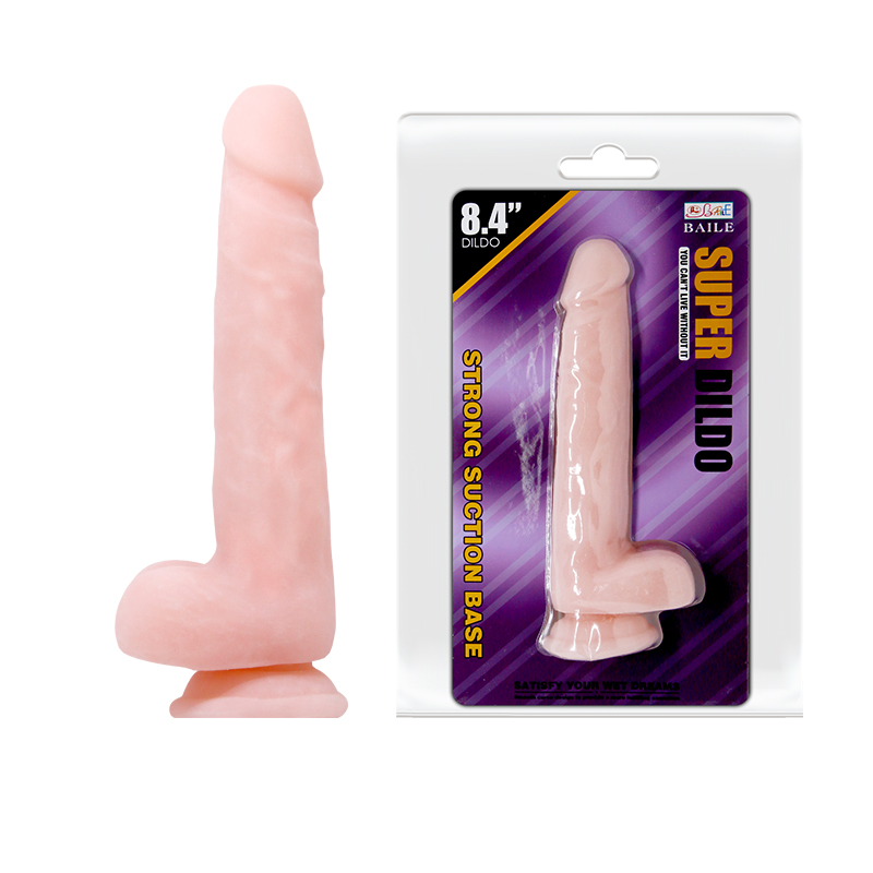 Реалистичный фаллоимитатор на присоске Baile Super Dildo 19,5 см