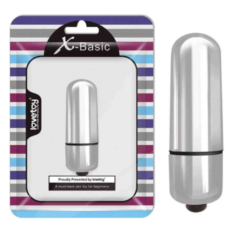 Серебристая вибропуля X-Basic Bullet Mini