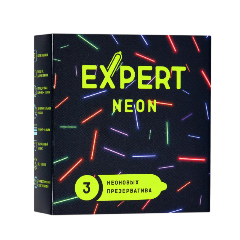 Презервативы светящиеся EXPERT Neon (3 шт)