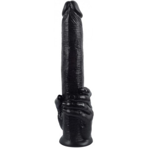 Черный фаллос с рукой X-Men Magic Hand Dildo 36 см (иной угол)