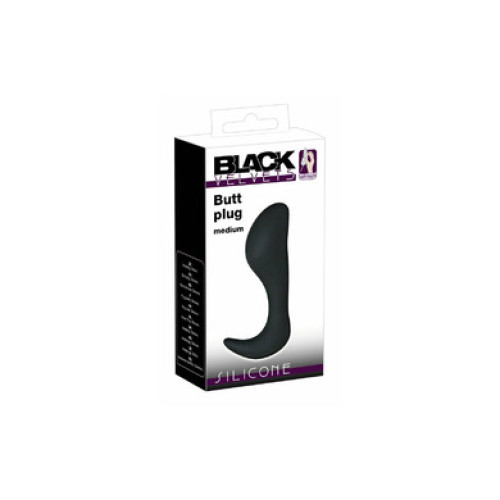 Черный анальный стимулятор Black Velvets Medium