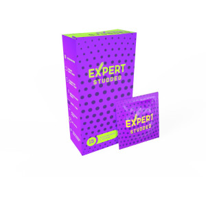 Презервативы точечные EXPERT Studded (15 шт) (иной угол)