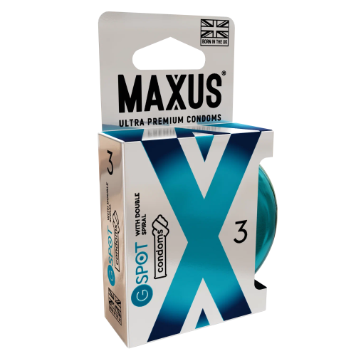 Презервативы гладкие двойная спираль Maxus G Spot X-Edition 3шт