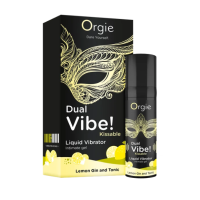 Съедобный жидкий вибратор со вкусом лимона и джин-тоника DUAL VIBE! KISSABLE 15 мл