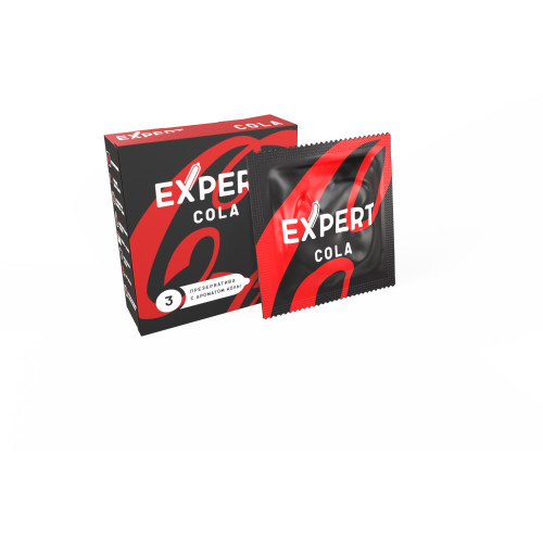 Презервативы с ароматом Колы EXPERT Cola (3 шт)