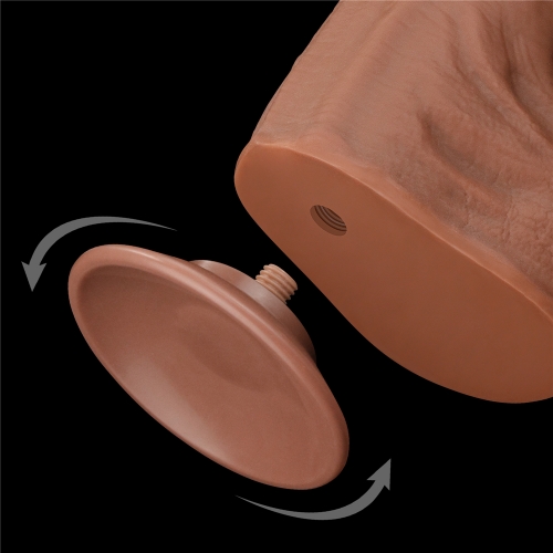 Реалистичный фаллоимитатор на присоске Sliding Skin Dual Layer Dong 36 см