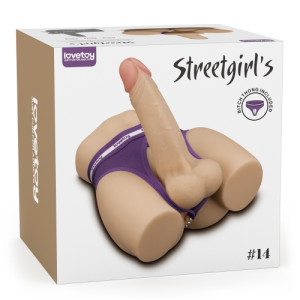 Реалистичный мастурбатор с анусом и фаллоимитатором Streetgirl's №14