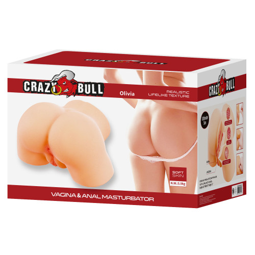 Реалистичный мастурбатор с вагиной и анусом Crazy Bull Olivia