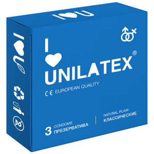 Презервативы классические Unilatex Natural Plain (3 шт)