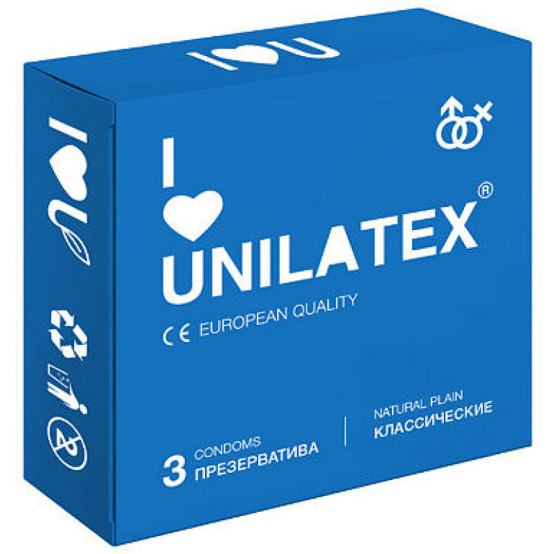 Презервативы классические Unilatex Natural Plain (3 шт)