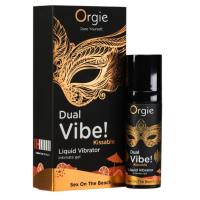 Съедобный жидкий вибратор со вкусом коктейля "Секс на пляже" DUAL VIBE! KISSABLE 15 мл