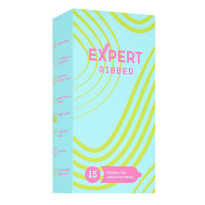 Презервативы ребристые EXPERT Ribbed (15 шт)