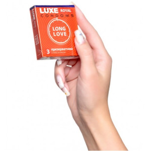 Презервативы с продлевающим эффектом Luxe Royal Long Love 3 шт (иной угол)