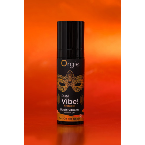Съедобный жидкий вибратор со вкусом коктейля "Секс на пляже" DUAL VIBE! KISSABLE 15 мл