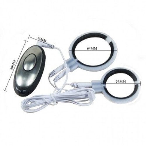 Электростимулятор эрекционное кольцо с кольцом для мошонки Baile Passion Power Magnetic Ring
