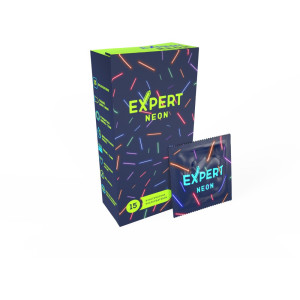 Презервативы светящиеся EXPERT Neon (15 шт) (иной угол)