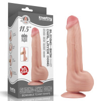Реалистичный фаллоимитатор на присоске Sliding-Skin Dual Layer Dong 29 см