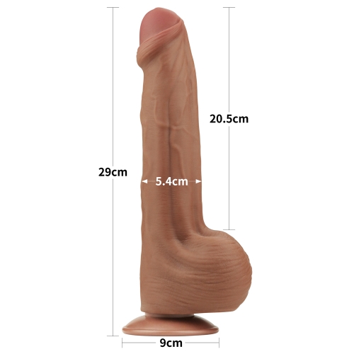 Реалистичный фаллоимитатор на присоске Sliding Skin Dual Layer Dong 29 см