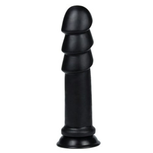 Черный фаллоимитатор King-Sized Anal Ripples 28 см (иной угол)