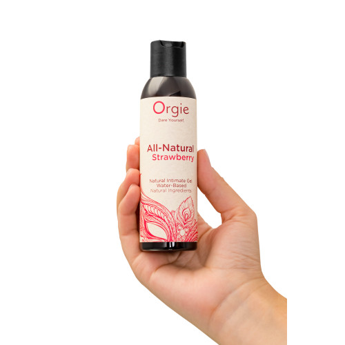 Съедобный лубрикант на водной основе с клубникой Orgie ALL NATURAL STRAWBERRY 150 мл