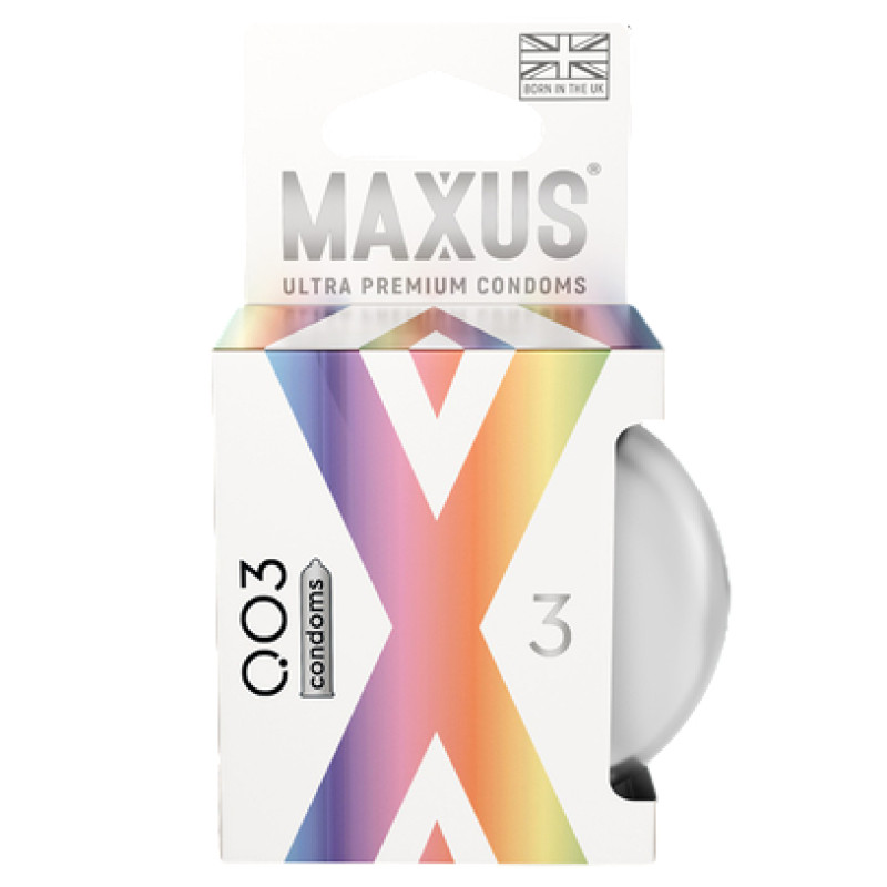Экстремально тонкие презервативы MAXUS 0,03 (3 шт)