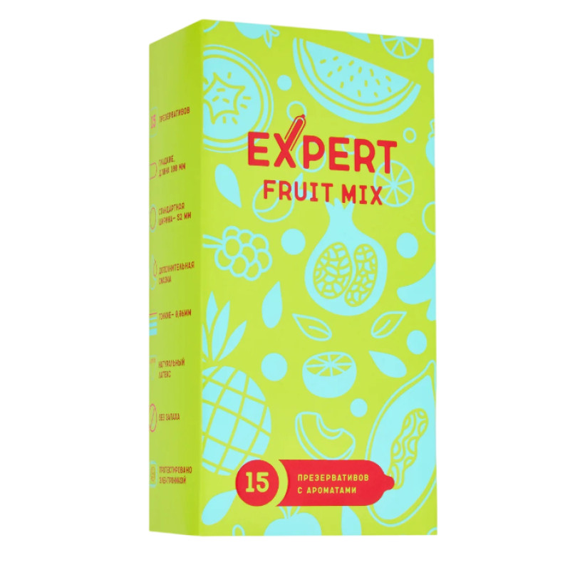 Презервативы фруктовые ароматизированные EXPERT Fruit Mix (15 шт)