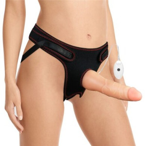 Страпон телесный с вибрацией Vibrating Easy Strapon Set 19 см