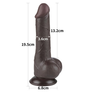 Реалистичный фаллоимитатор на присоске Sliding Skin Dual Layer Dong 19,5 см (иной угол)