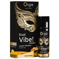 Съедобный жидкий вибратор со вкусом "Пина Колада" Orgie DUAL VIBE! KISSABLE 15 мл