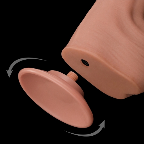 Реалистичный фаллоимитатор на присоске Sliding Skin Dual Layer Dong 34 см