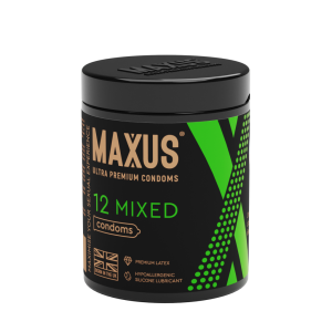 Презервативы MAXUS Mixed в пластиковом кейсе 12 шт