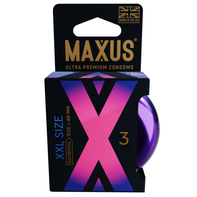 Презервативы гладкие увеличенные MAXUS XXL X-Edition 3 шт