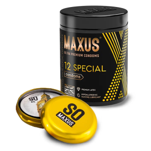 Презервативы Maxus Special точечно-ребристые в пластиковом кейсе (12 шт)
