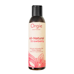 Съедобный лубрикант на водной основе с клубникой Orgie ALL NATURAL STRAWBERRY 150 мл