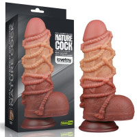 Реалистичный фаллоимитатор с необычным дизайном Cock with Rope 25 см
