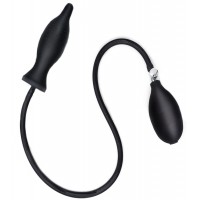 Расширяющаяся анальная пробка черная с грушей