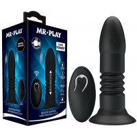 Анальная вибровтулка Mr Play с поступательными движениями и беспроводным управлением