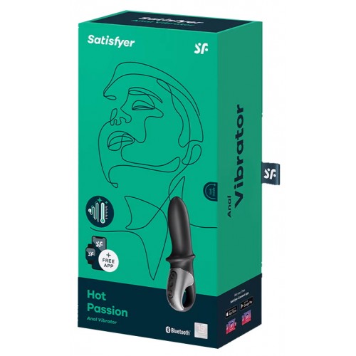 Анальный вибратор Satisfyer Hot Passion Connect App, силикон, черный