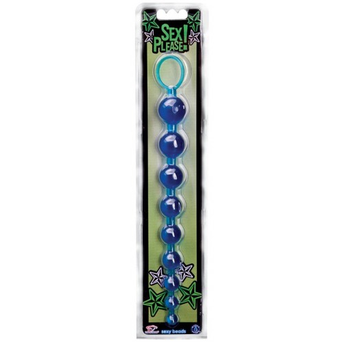 Анальная цепочка Sexy Beads голубая