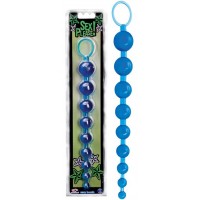 Анальная цепочка Sexy Beads голубая