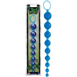 Анальная цепочка Sexy Beads голубая