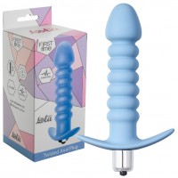 Рифленая анальная пробка с вибрацией Twisted Anal Plug