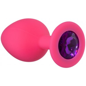 Анальная пробка Emotions Cutie Medium Pink Dark Purple Crystal
