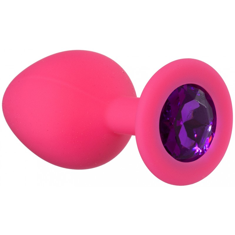 Анальная пробка Emotions Cutie Medium Pink Dark Purple Crystal