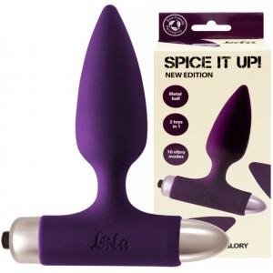 Анальная пробка с вибрацией Spice It Up New Edition Glory фиолетовая