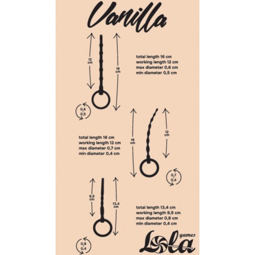 Набор силиконовых уретральных бужей Vanilla Twist