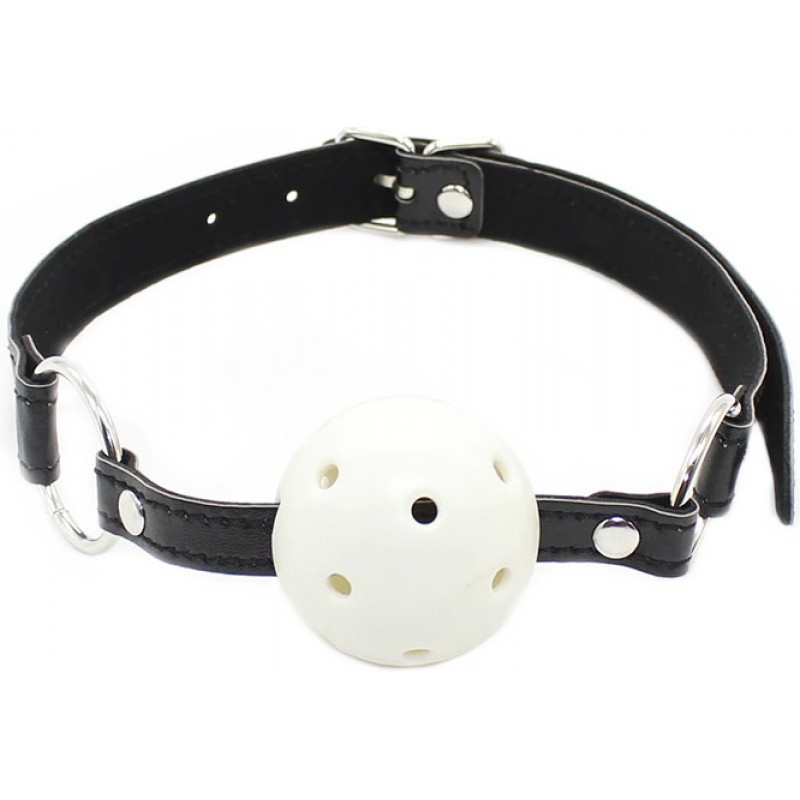 Белый дышащий кляп-шар Белый дышащий кляп-шар