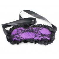 Маска с черным кружевом фиолетовая