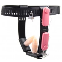 Женский пояс верности с двумя вибропробками